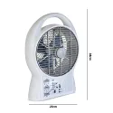 8" 3.2V Multifunctional Solar Fan With 2 LED Bulbs, GD-8029