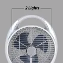 8" 3.2V Multifunctional Solar Fan With 2 LED Bulbs, GD-8029