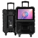 Wireless Bluetooth Karaoke Trolley Rechargeable Speaker 10” With Video Player & HD Digital Screen, HIYVNDAI C3