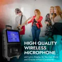 Wireless Bluetooth Karaoke Trolley Rechargeable Speaker 10” With Video Player & HD Digital Screen, HIYVNDAI C3