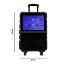 Wireless Bluetooth Karaoke Trolley Rechargeable Speaker 10” With Video Player & HD Digital Screen, HIYVNDAI C3