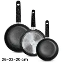 ALMA Marble Induction Cookware Set of 17Pcs 